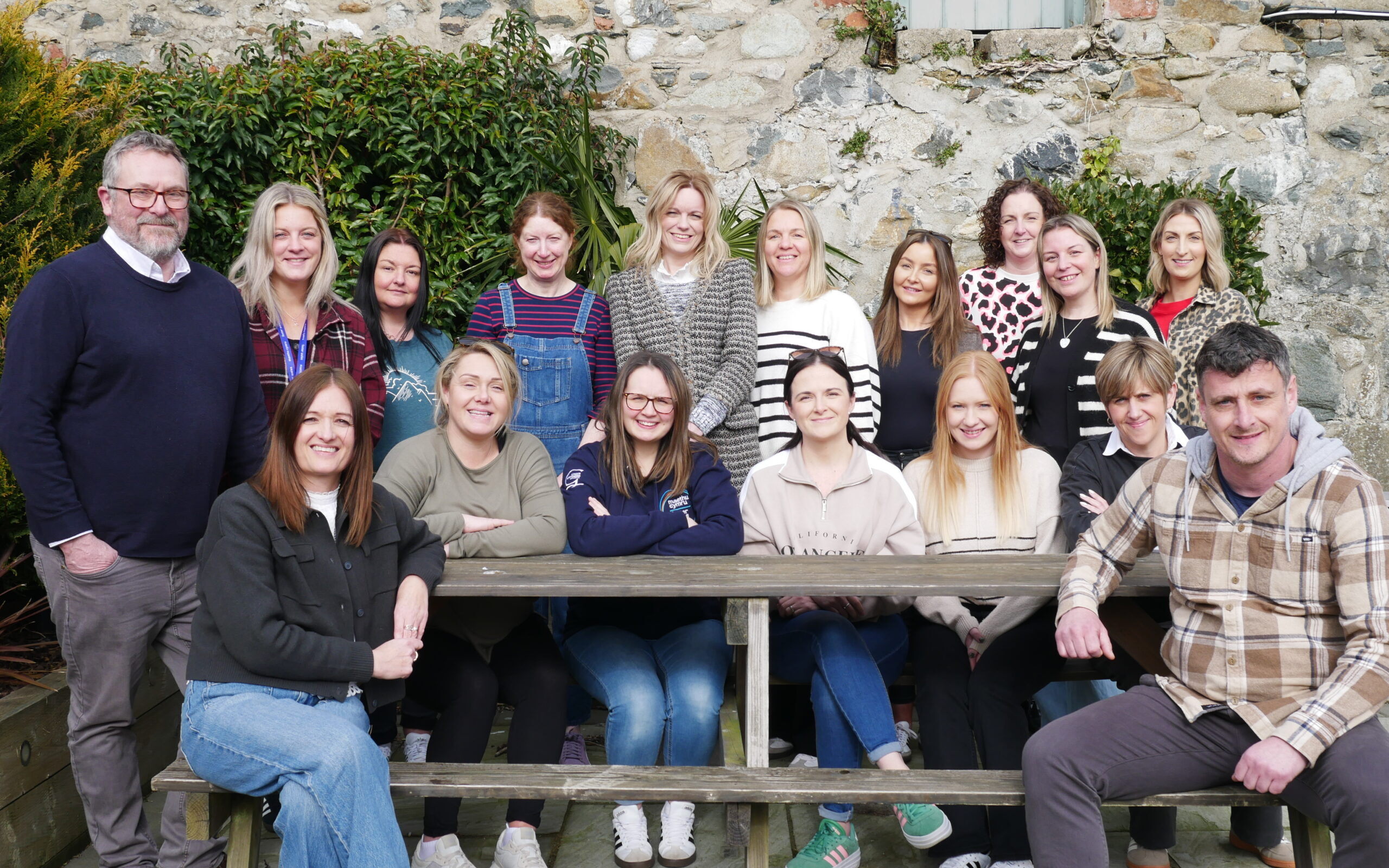 Group photo of the Maethu Cymru Gwynedd team